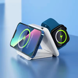 <span class=keywords><strong>Chargeur</strong></span> sans fil magnétique pliable 3 en 1, station de charge rapide portable pour <span class=keywords><strong>iPhone</strong></span> 15 14 13 12 Pro Max, <span class=keywords><strong>Apple</strong></span> <span class=keywords><strong>Watch</strong></span> et AirPods - Product Image 5