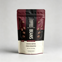 Sachet refermable en aluminium Mylar résistant à la chaleur pour grains de café premium, fraîchement torréfiés, riches en saveur
