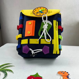 Novo Design de Mochila Montessori Busy <span class=keywords><strong>Board</strong></span> - Brinquedo Sensorial para Crianças de 1 a 3 Anos, Presente Educacional para Meninos e Meninas com Autismo - Product Image 3