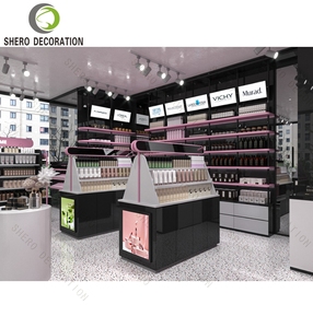 Custom Cosmetic Shop Furniture Design Modern Cosmetic Display Counter Luxury Skincare Display Showcase for Sale - Product Image 3