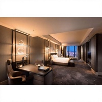 Fabricant de Foshan – Suites exécutives 5 étoiles personnalisables en bois massif, bureau moderne avec étagère de présentation pour chambre et appartement d'hôtel