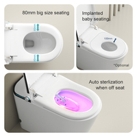 Sanitaire intelligent haut de gamme au design luxueux, à montage au sol, multifonctionnel, salle de bain, toilette intelligente monobloc