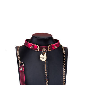 Collar Punk Novedoso para Juegos <span class=keywords><strong>de</strong></span> Rol Sexuales para Adultos con <span class=keywords><strong>Correa</strong></span>, Accesorio Termosensible y <span class=keywords><strong>de</strong></span> <span class=keywords><strong>Castigo</strong></span> para Momentos Íntimos, BDSM - Product Image 4