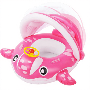 Flotador Inflable Individual de PVC para Parque Acuático y Bebés, Balsa de Agua 71 EN, Flotadores para Bebés con Protección Solar - Product Image 4