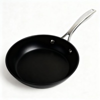Poêle à frire en aluminium avec logo personnalisé OEM, revêtement céramique antiadhésif, base à induction, vente en gros d'ustensiles de cuisine