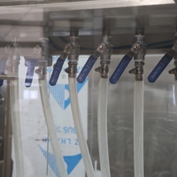 Machine de remplissage linéaire entièrement automatique d'occasion en acier inoxydable pour bouteilles, idéale pour l'huile comestible et les jus – Équipement de mise en bouteille quotidien