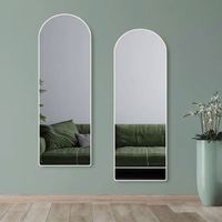 Trending Home Decor Modern Custom Oval Wall Mirror Aluminum Alloy Frame Clear Float Glass Full Length Standing Living Room