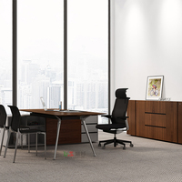 Usine Moderne Mobilier Design JE Forme MDF En Bois Directeur PDG Exécutif Bureau Bureau