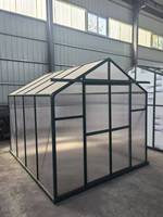 Serre de jardinage transfrontalière à structure métallique pour la culture de légumes et de fleurs, avec isolation thermique