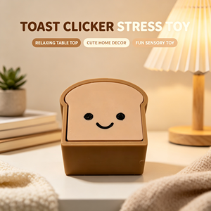Juguete Antiestrés de Moda: Modelo de Pan Tostado de Dibujos Animados con Teclado y Vibración Eléctrica - Juguete Feliz Pan Tostado - Product Image 6