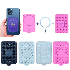 Support de téléphone intelligent mains libres avec suivi automatique, ventouse puissante, support universel en silicone pour bureau, voiture, mur, verre, diffusion en direct - Product Image 5