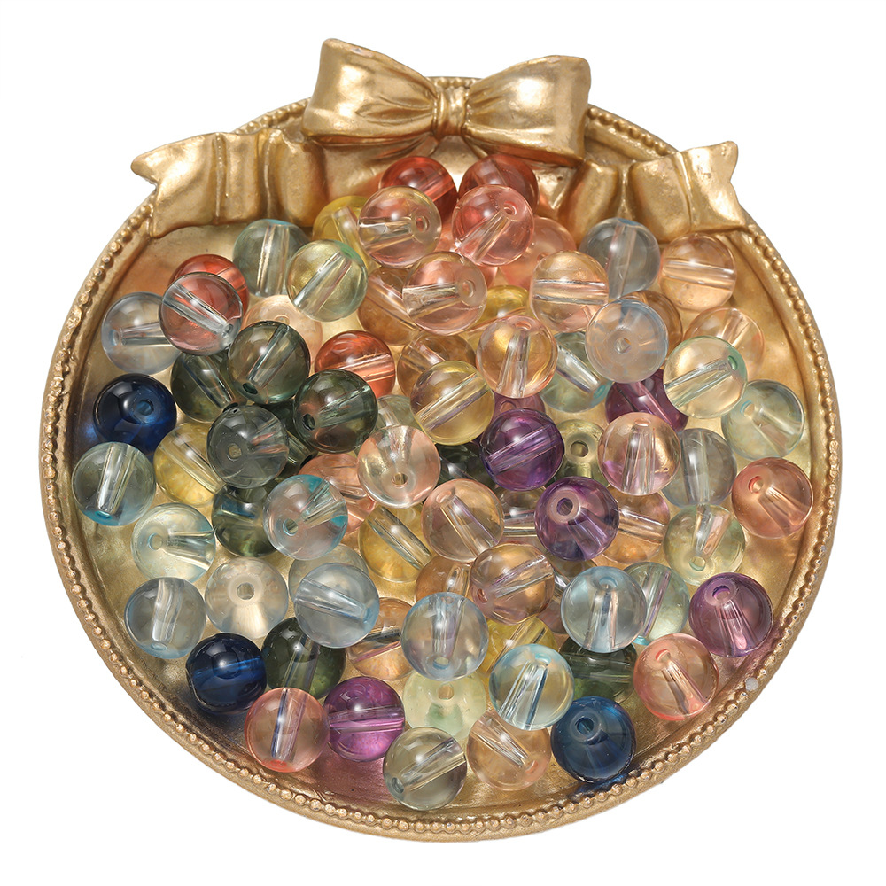 Perles de verre transparentes - mélange aléatoire