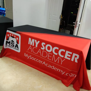 Reusable Polyester 6ft 8ft Activity Commercial Logo Outdoor Flame Retardant Custom <strong>Table</strong> <strong>Cloths</strong> for Exhibition - Product Image 2