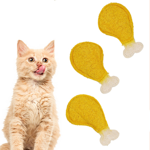 Juguete de seda para gatos con forma de calabaza, varita para provocar gatos, para morder y limpiar los dientes, patas grandes de pollo, hierba gatera, diversión autónoma para gatos, alivia el aburrimiento, suministros para mascotas - Product Image 4