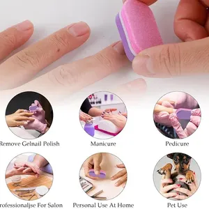Bloques de limas de uñas mini, pulidores de esponja de grano 100/180 para uñas acrílicas, bloque de pulido de doble cara, herramientas de manicura DIY para salón - Product Image 6
