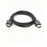 Kabel Video HD Male to Male 4K 60Hz Ultra Tipis Lembut Konduktor Tembaga Penuh Cangkang Paduan Aluminium