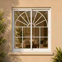 Fenêtres coulissantes en aluminium sur mesure, design horizontal, fenêtre coulissante pliante, finition durable avec revêtement en poudre pour les maisons