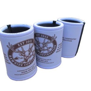 RYO 6mm Neoprene Foam Waterproof Stubby Holder Custom Logo Print Beer Can Cooler Overlock Stitching Sublimation Print Glued - Product Image 2