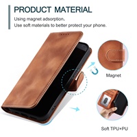 Funda de Cuero Sintético OEM con Tapa y Sensación de Piel, Bolsas Magnéticas para Teléfono Móvil para Samsung S25 S25 Ultra S24 S23 A-1066