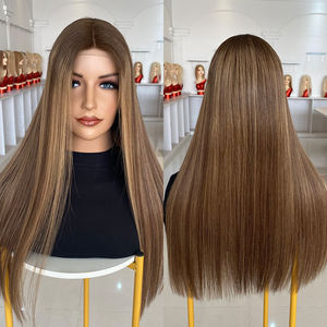 Peluca de Cabello Virgen Europeo Oscuro con Balayage, Peluca Médica con Encaje en la Parte Superior, Línea de Cabello Invisible para Pacientes con Alopecia, Lista para Enviar - Product Image 6