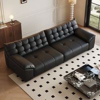 Grand canapé minimaliste, ensemble de canapés italiens, canapé inclinable moderne en cuir de luxe, ensemble de canapés modernes, mobilier, canapé en cuir de luxe