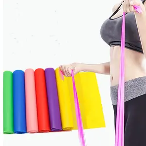 Yoga Stretch Booty Bands Elasticity Type Latex Resistance Long Exercise Flat Band Roll Set