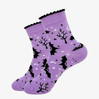 Chaussettes de qualité supérieure en coton/fibre de bambou avec motif jacquard personnalisé amusant pour un usage décontracté et professionnel