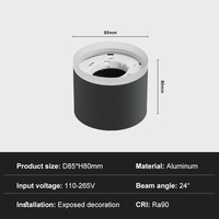 Calidad Superior 110V 265V GU10 Montaje en superficie de techo Foco de aluminio Downlight Interior Hogar Sala de estar Led Down Light