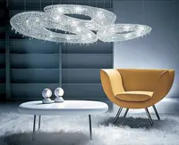 İtalyan lüks mısır kristal avize oturma odası villa bireysel yemek odası sanat tasarımcısı ışık lüks basit lambalar