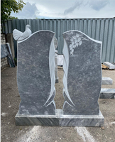 Monument funéraire en granit naturel, sculpture de cœur simple de style européen moderne, avec des motifs de tombes modernes