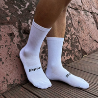 Chaussettes de sport respirantes en maille tricotée durables, chaussettes de cyclisme personnalisées avec logo pour usage quotidien