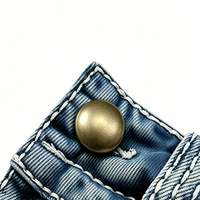 Kancing Rivet Logam Kuningan Berkualitas Tinggi 17mm untuk Jeans, Pengganti Kancing Logo, Model Shank, Dekorasi Pakaian
