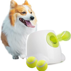 Lanceur de balles pour chien automatique moderne en plastique, lanceur de balles de tennis, trois portées de lancer 10, 20, 30 pieds, jeu en intérieur S-8303 - Product Image 6
