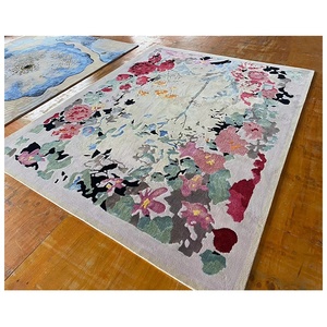 Loral-Alfombra de lana viscosa para decoración del hogar, moqueta hecha a mano para sala de estar y dormitorio - Product Image 2