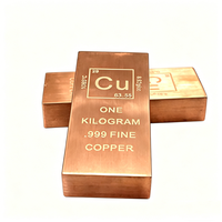 Barres de cuivre d'investissement Purity 999 carrées de 1000g
