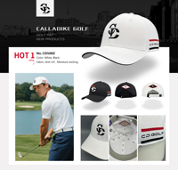 Hoge kwaliteit katoenen op maat geborduurde golf- en baseballpetten fabriek groothandel gepersonaliseerd logo ademende pet