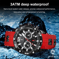Montre-bracelet à quartz pour homme Gohuos 9805 avec bracelet en silicone étanche et 8 cadeaux offerts, aiguilles lumineuses, prix d'usine, montre de business pour homme