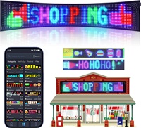 Banner programable Señal LED Mensaje de desplazamiento luminoso Tablero LED Pantalla de publicidad flexible Pantalla de panel electrónico de parabrisas