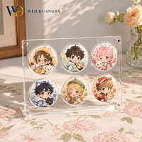 Présentoir personnalisé en acrylique pour badges, étui de rangement multi-trous, organisateur en grille pour boutons de collection, cartes photo et articles promotionnels