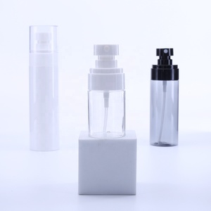 Botella de plástico transparente para Perfume, superficie transparente de niebla fina con espray, color blanco y negro, 30ml, 60ml, 80ml, 100ml, 120ml - Product Image 3