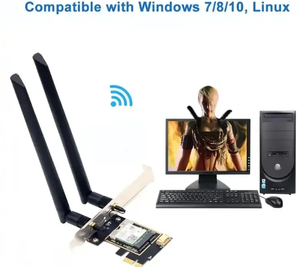 Carte sans fil intégrée WiFi6E tri-bande 6G Gigabit PCIE pour ordinateur de bureau BT5.3 AX210 - Product Image 5