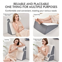 Coussin de lit ergonomique en mousse à mémoire de forme premium avec rouleau cervical pour la lecture, le travail, le sommeil, le reflux acide et le soulagement des douleurs dorsales