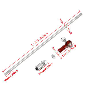 Kit de Liaison de Timon pour Bateau RC en Acier Inoxydable 304 - Rotule de Servo M3 de 3mm + Butée Réglable + Kit de Tiges de Commande 100-300mm - Product Image 4