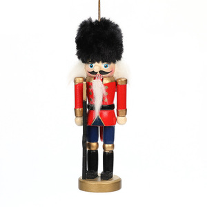 Ensemble de décorations de Noël vintage en bois, soldats casse-noisettes, poupées suspendues pour la décoration de l'arbre de Noël, pour les cadeaux de Noël - Product Image 5