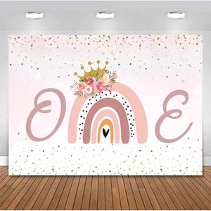 Boho 1st สีรุ้งสำหรับตกแต่งงานปาร์ตี้, กระดาษโบฮีเมียนฉากหลังวันเกิด