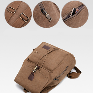 กระเป๋าเป้ผ้าใบสะพายหลังสำหรับผู้หญิง,กระเป๋าใส่หนังสือสไตล์วินเทจกระเป๋าผ้าใบแว็กซ์กันขโมยสำหรับผู้หญิงปี2022 - Product Image 3