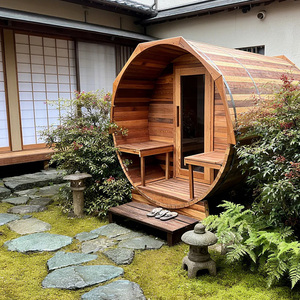 <span class=keywords><strong>2025</strong></span> Truyền Thống Tự Làm Màu Đen Tuyết Tùng Thủy Tinh Đầy Đủ Hồng Ngoại Pod 2 Người Ngoài Trời Thùng Tắm Hơi Với Vestibule - Product Image 5