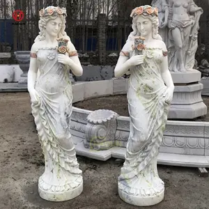 Hot Sale Good Price Antique Women Marble Statue Lady Statue For Garden Decor Suppliers
