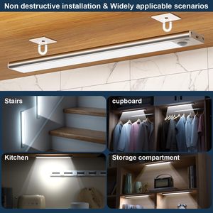Luz Nocturna LED Magnética con Sensor de Movimiento Inalámbrico USB para Cajones y Debajo de Gabinetes - Product Image 4