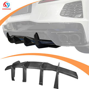 Diffuseur arrière en plastique de style couleur fibre de carbone adapté pour Compatible pour Chevy <span class=keywords><strong>Corvette</strong></span> C8 lèvre de becquet arrière 2020 2021 <span class=keywords><strong>2022</strong></span> 2023 - Product Image 3